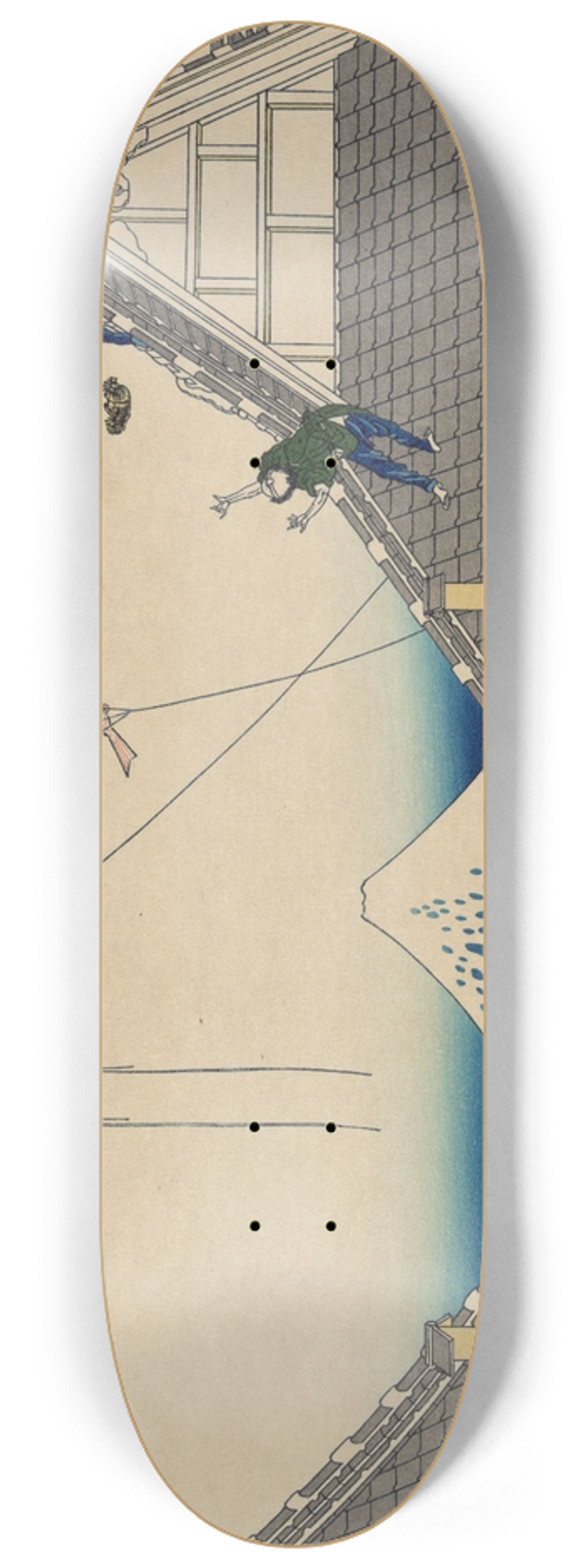Katsushika Hokusai - Kto suruga-cho mitsu miseryakuzu 8.25 inch art skate deck