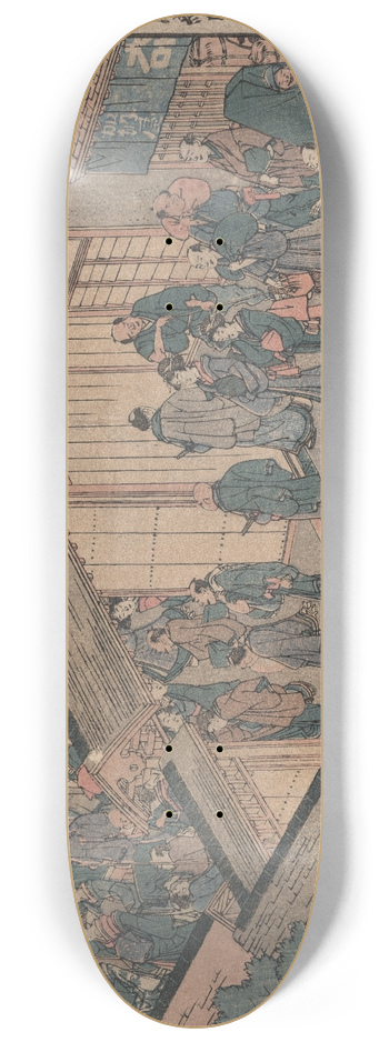 Katsushika Hokusai - Shinpan ukie shin yoshiwara monuchi no zu 8.25 inch art skate deck
