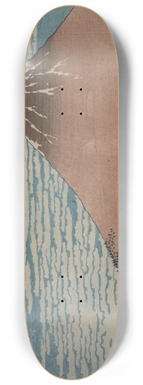 Katsushika Hokusai - South Wind, Clear Sky, from the series Thirty-six Views of Mount Fuji 8.25 inch art skate deck