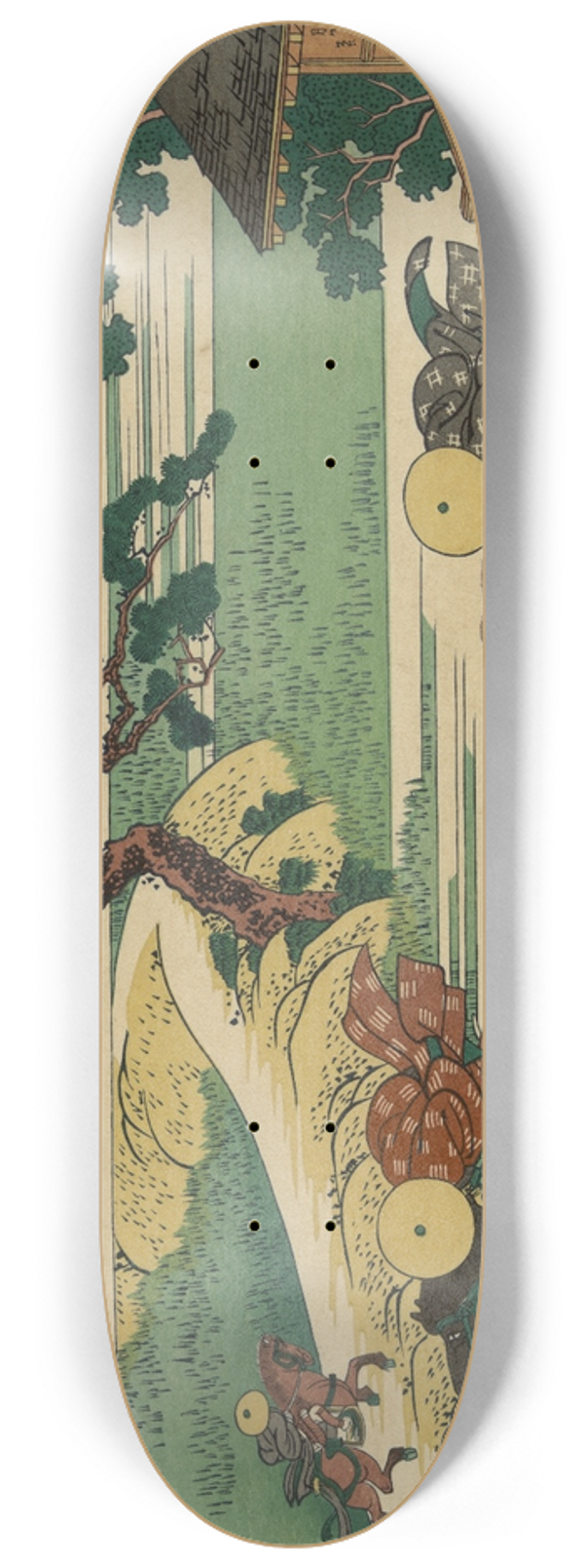 Katsushika Hokusai - Sumidagawa sekiya no sato 8.25 inch art skate deck