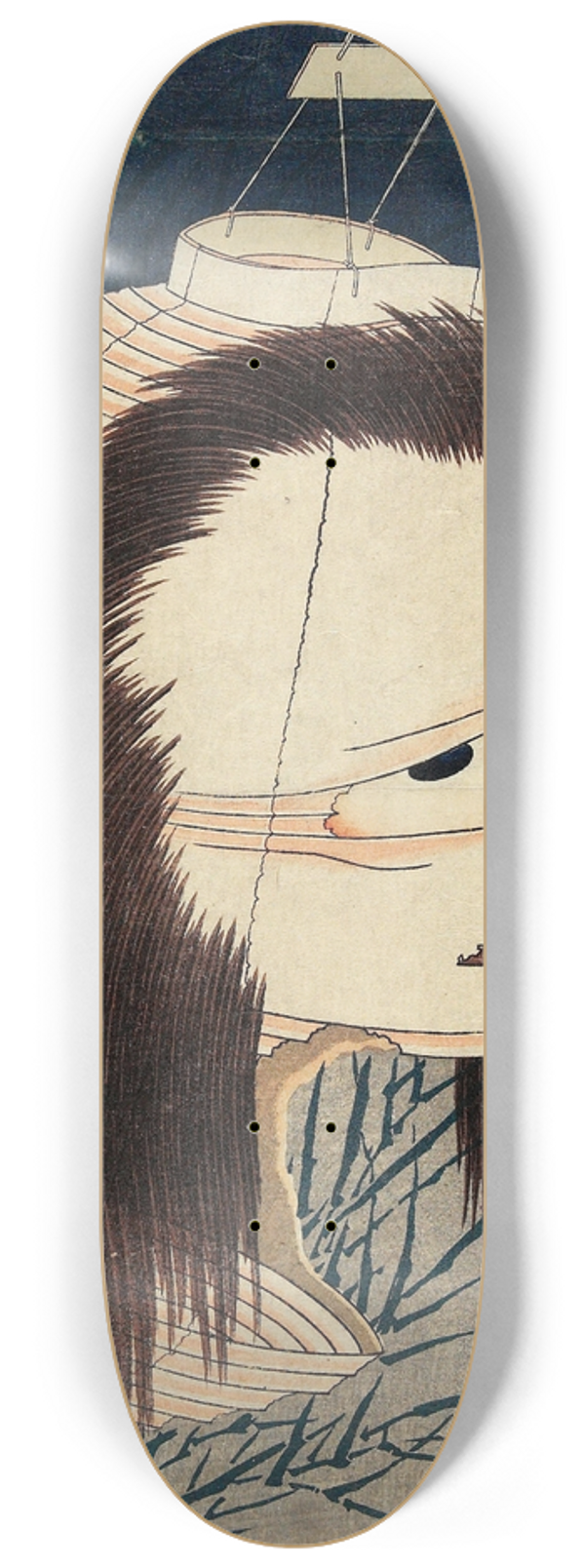 Katsushika Hokusai - The Lantern Ghost, Iwa 8.25 inch art skate deck