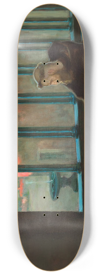 Kazimierz Stabrowski - In monastic silence 8.25 inch art skate deck