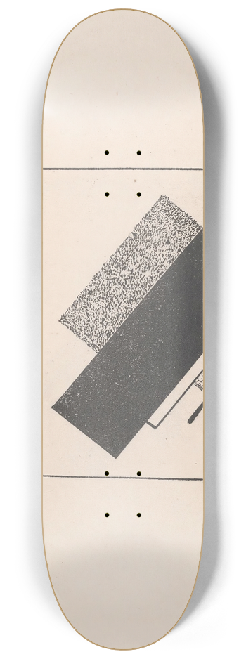 Kazimir Malevich - Composition with Four Black, One White, and Two Grey Elements 8.25 inch art skate deck