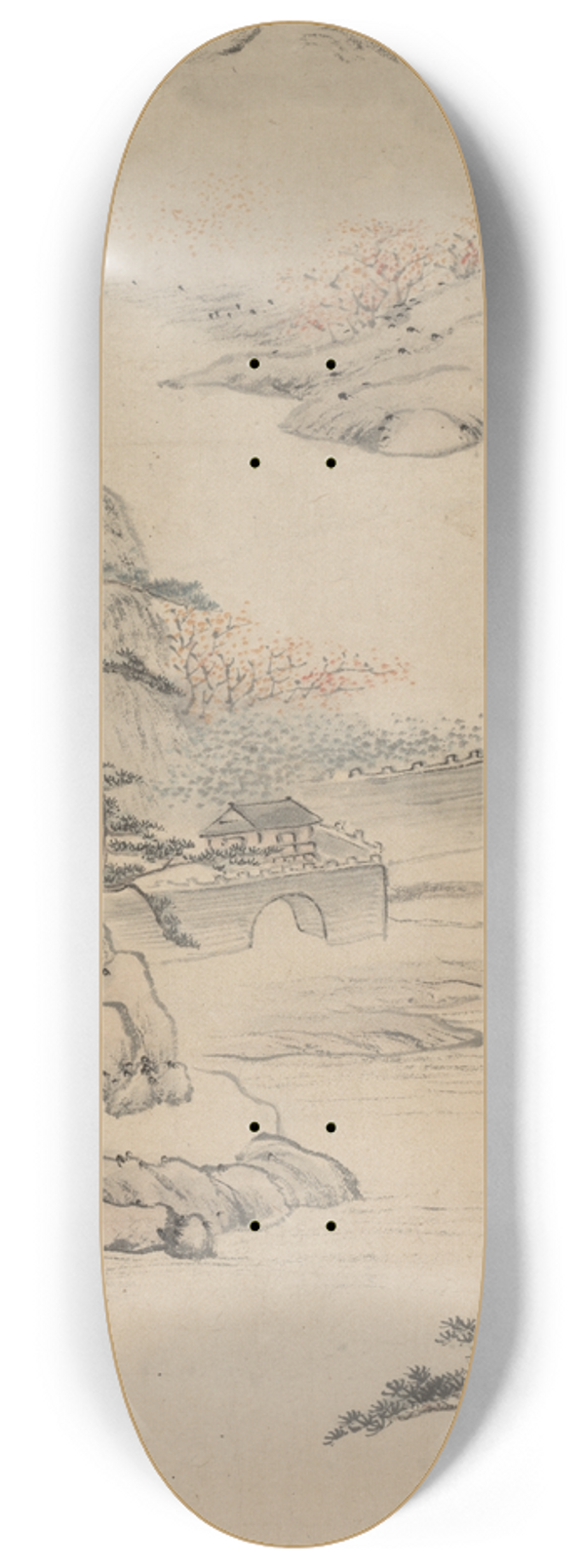 Kimura Kenkad - Landscape with Boaters 8.25 inch art skate deck