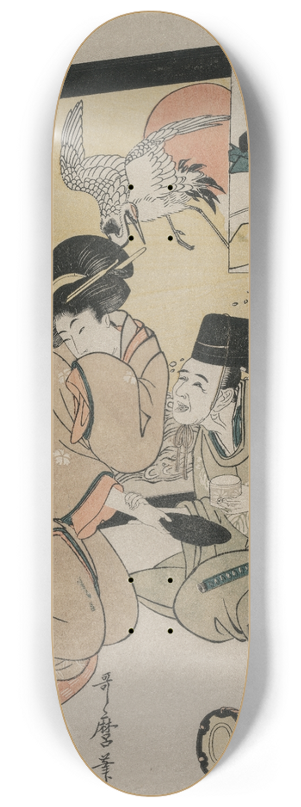 Kitagawa Utamaro - Chushingura: Act I of The Storehouse of Loyalty 8.25 inch art skate deck