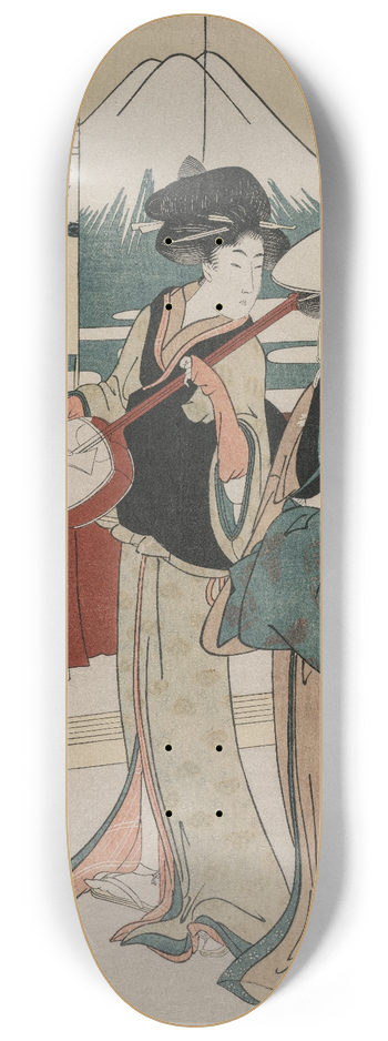 Kitagawa Utamaro - Chushingura: Act VIII of The Storehouse of Loyalty 8.25 inch art skate deck