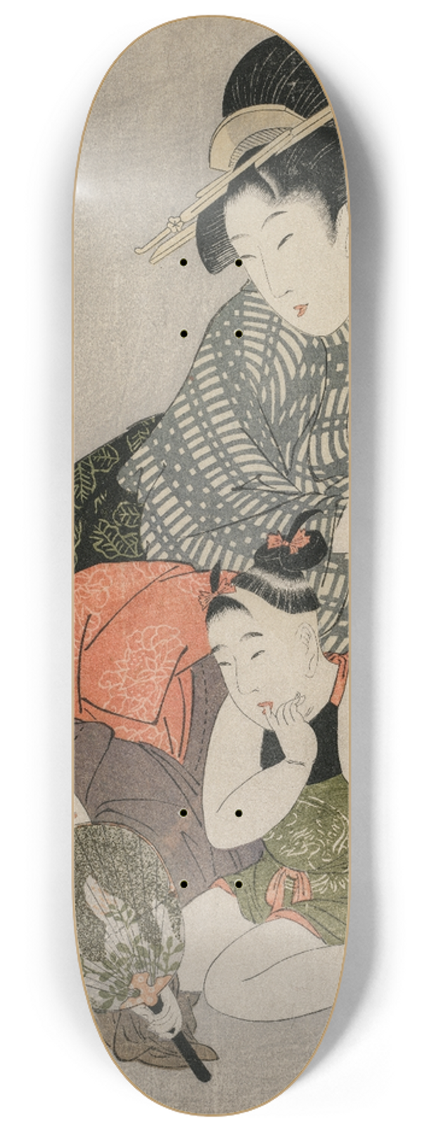 Kitagawa Utamaro - Cleaning Combs 8.25 inch art skate deck