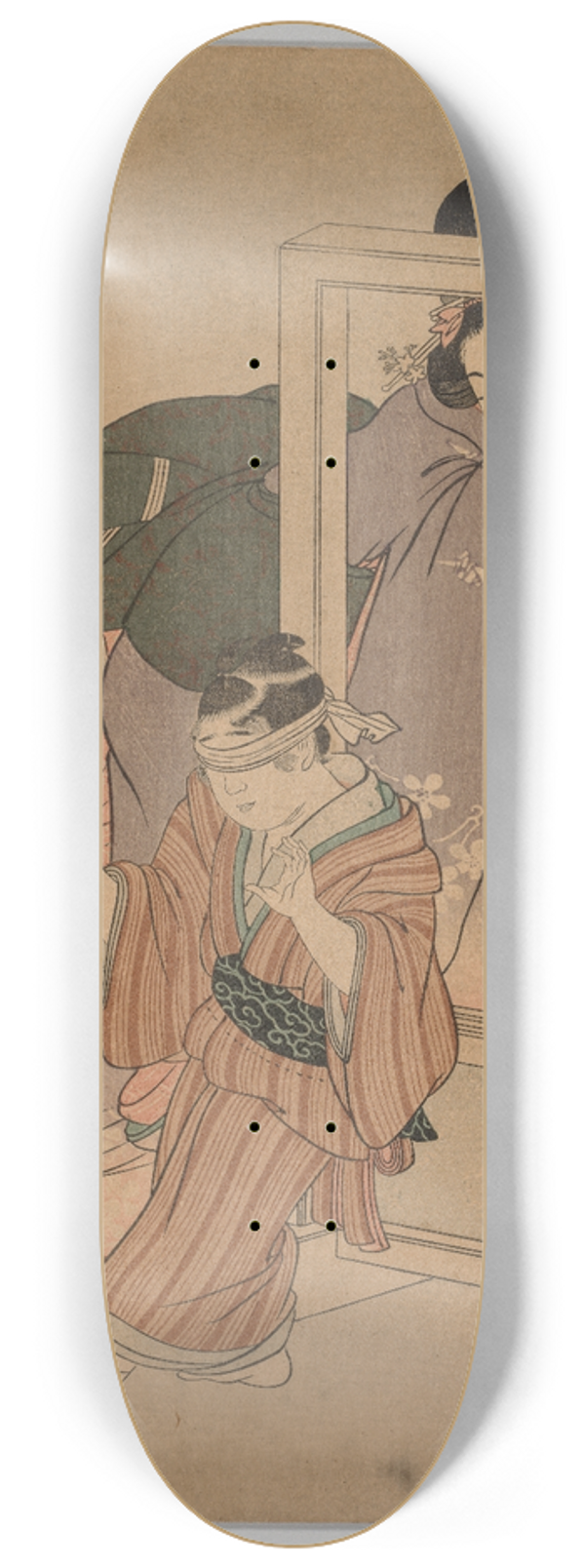 Kitagawa Utamaro - Kiyomizu Komachi from the series Little Seedlings: Seven Komachi 8.25 inch art skate deck