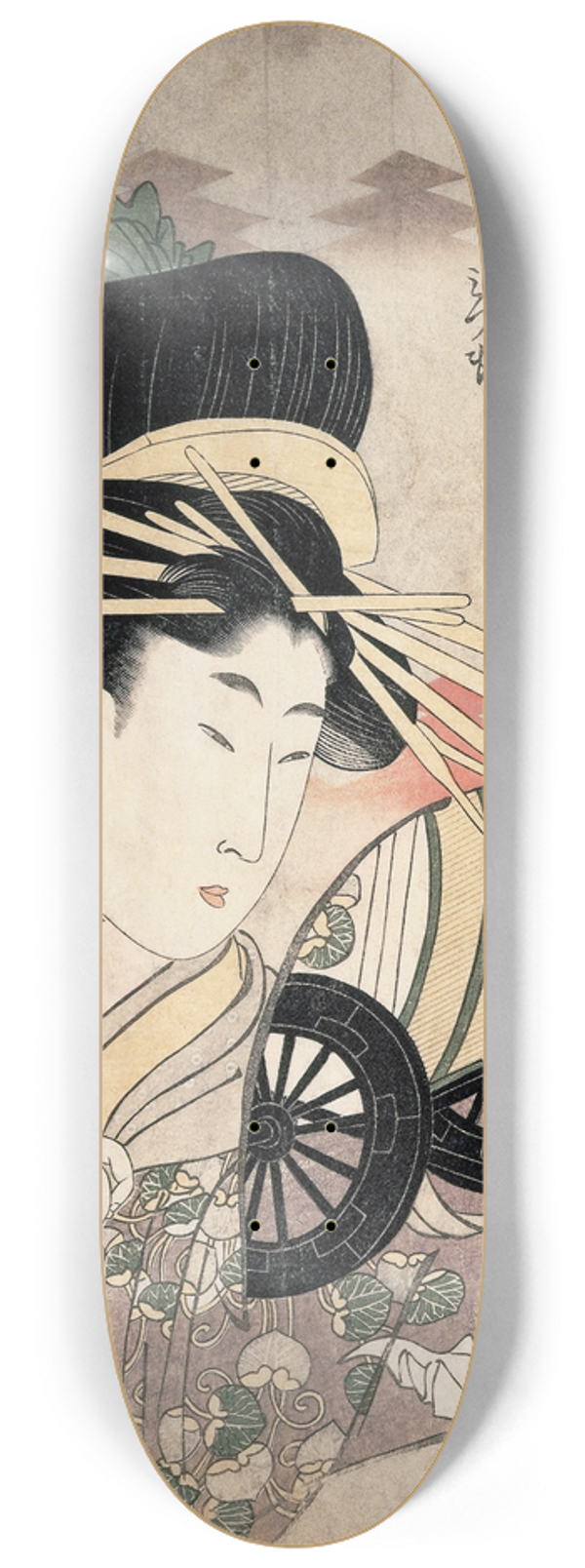 Kitagawa Utamaro - The Courtesan Ichikawa of the Matsuba Establishment 8.25 inch art skate deck
