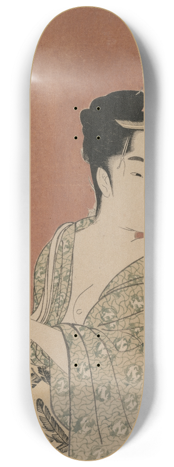 Kitagawa Utamaro - The Faddish Type from the series Ten Types in the Physiognomy of Women 8.25 inch art skate deck