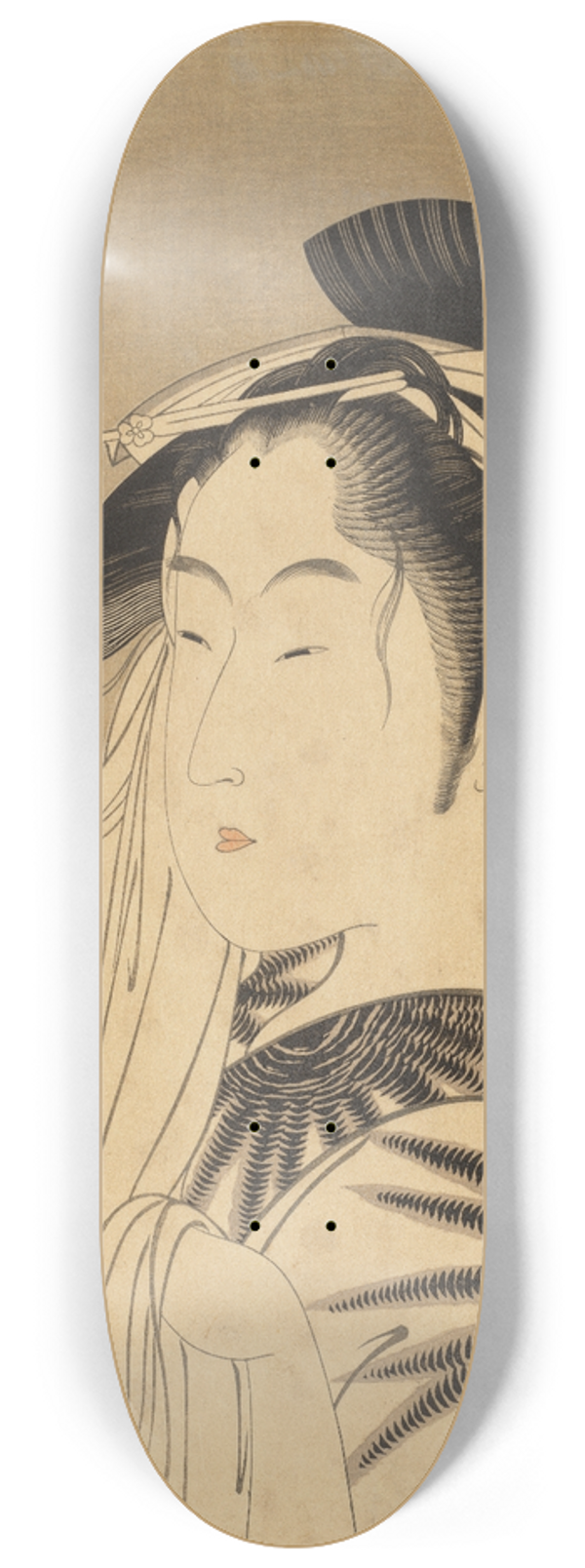 Kitagawa Utamaro - The Widow of Asahiya 8.25 inch art skate deck