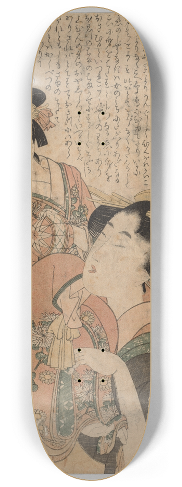 Kitagawa Utamaro - Woman Carrying a Child 8.25 inch art skate deck