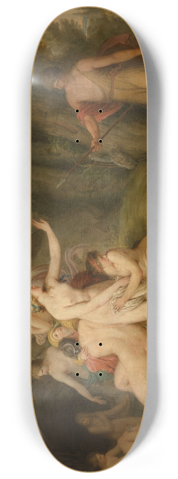 Andries Cornelis Lens - Diana and Actaeon 8.25 inch art skate deck