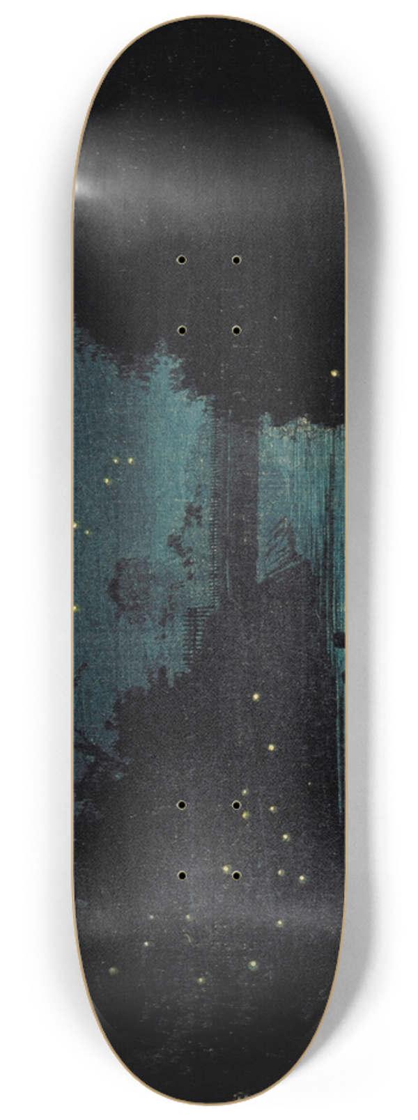 Kobayashi Kiyochika - Fireflies at Ochanomizu 8.25 inch art skate deck