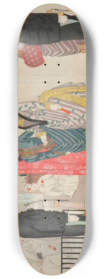 Kobayashi Kiyochika - Imperial Visit to a Field Hospital 8.25 inch art skate deck