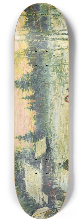 Konstantin Alexeevich Korovin - Jeune femme sur un traineau sloignant dun chasseur 8.25 inch art skate deck