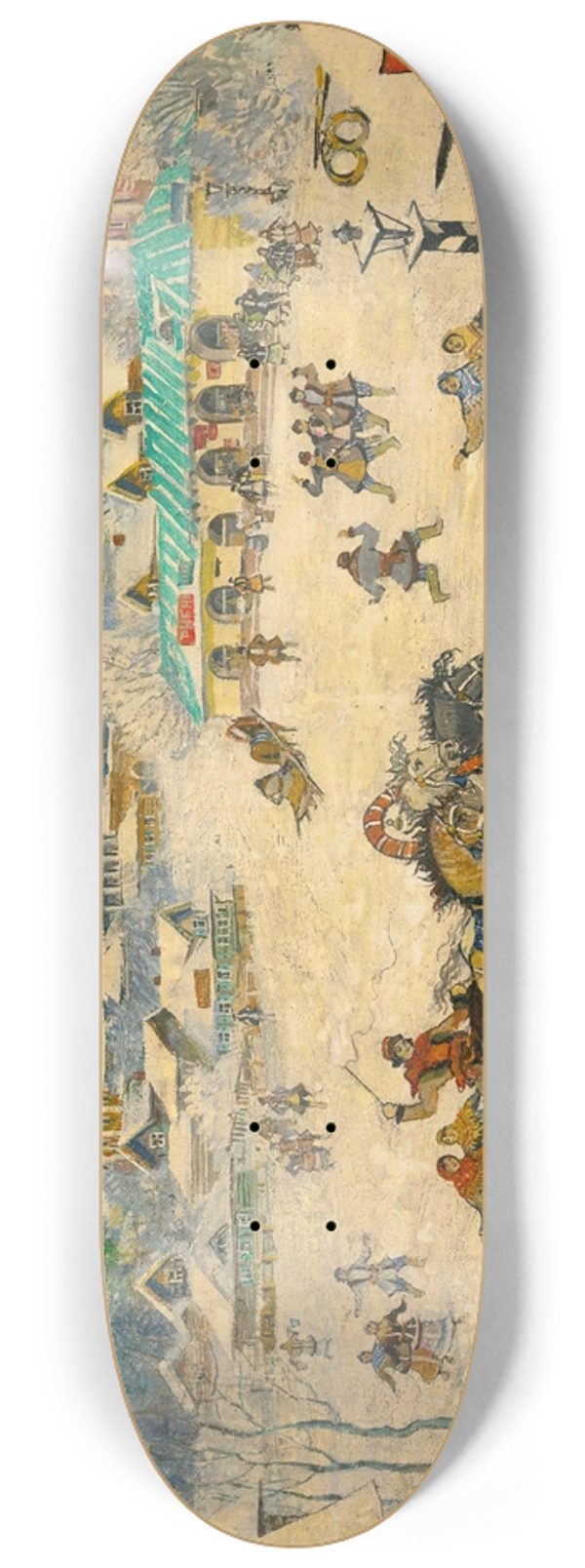Konstantin Alexeevich Korovin - Town Square 8.25 inch art skate deck