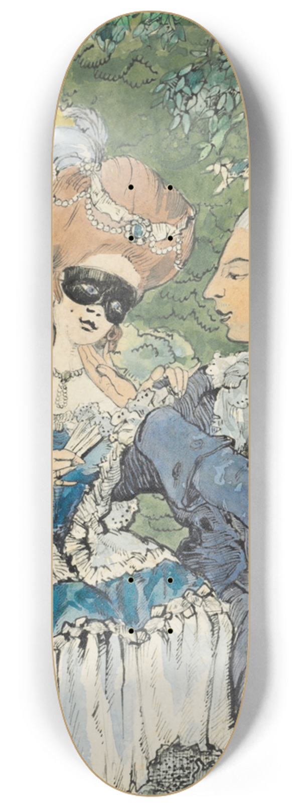 Konstantin Andreevich Somov - Masquerade 8.25 inch art skate deck