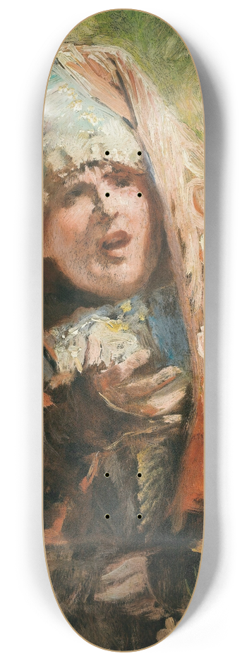 Konstantin Egorovich Makovsky - Portrait Of A Peasant Woman; Study For Minin Appealing To People Of Nizhnii Novgorod (1894-1896) 8.25 inch art skate deck