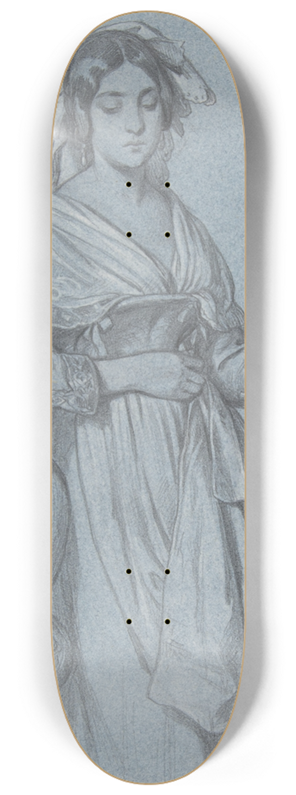 Konstantin Johannes Franz Cretius - Study of a Roman Woman 8.25 inch art skate deck