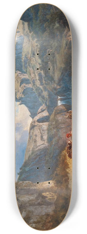 Andrs Mark - Herding goats on a mountain pass 8.25 inch art skate deck