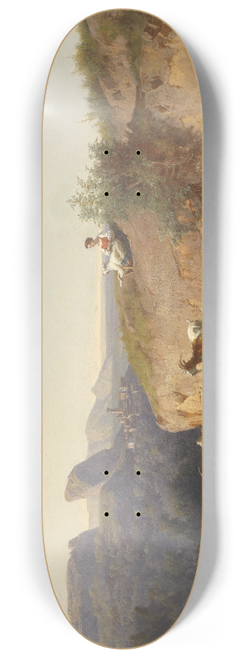 Andrs Mark - Ziegenhirtin mit Herde 8.25 inch art skate deck