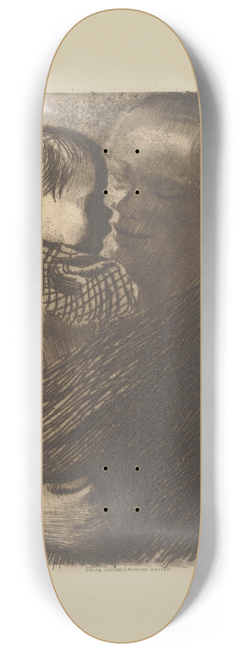 Kthe Kollwitz - Mutter mit Kind auf dem Arm 8.25 inch art skate deck