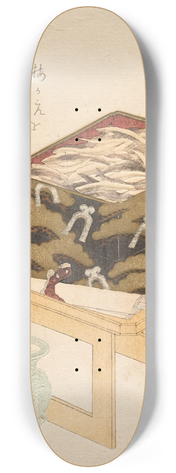 Kubo Shunman - Still-life from the series of The Three Tiered-Box ofFood 8.25 inch art skate deck