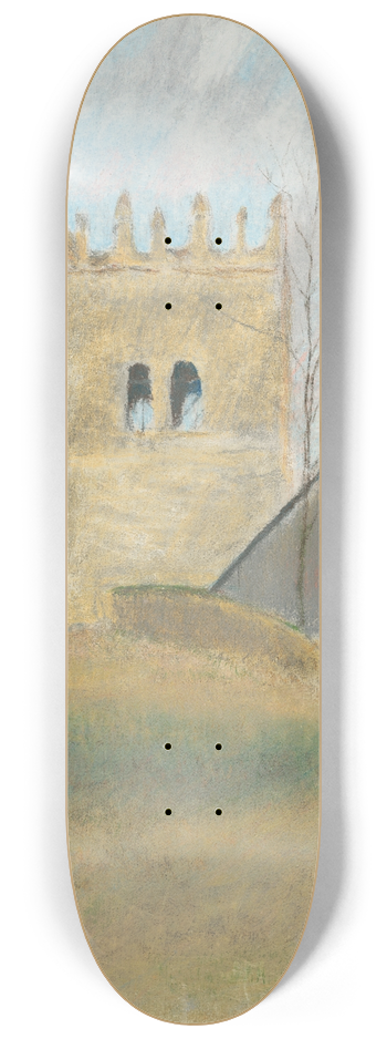 Ladislav Mednynszky - Belfry in Strky 8.25 inch art skate deck