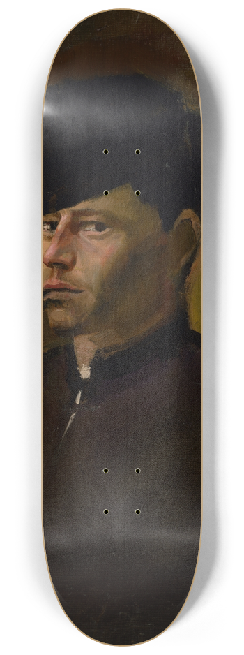 Ladislav Mednynszky - Dandy in Fur Cap with Pipe 8.25 inch art skate deck