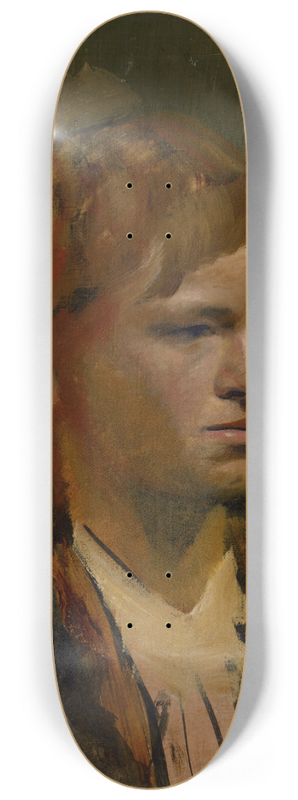 Ladislav Mednynszky - Fair-Headed Boy with Red Point in the Background 8.25 inch art skate deck