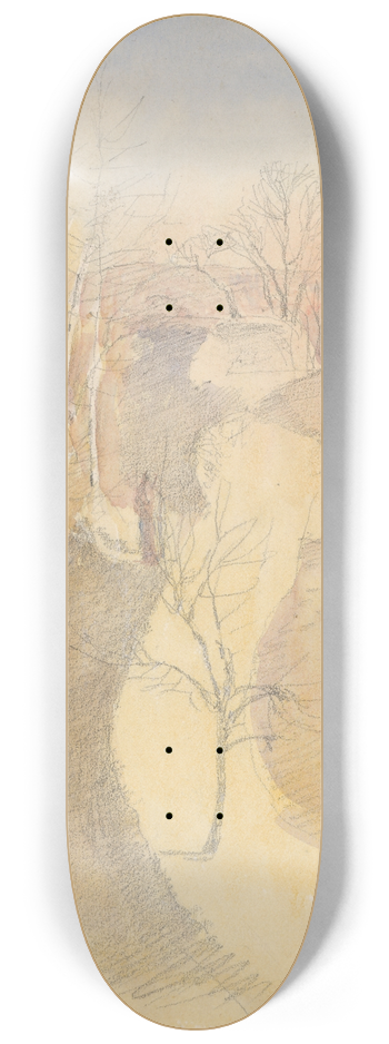 Ladislav Mednynszky - Landscape study 8.25 inch art skate deck