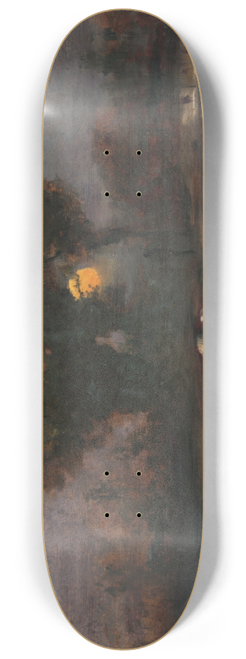 Ladislav Mednynszky - Landscape with setting sun 8.25 inch art skate deck
