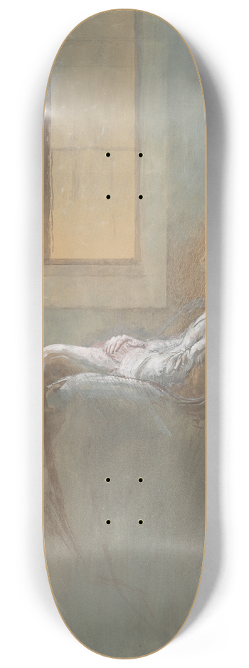 Ladislav Mednynszky - Old Woman Sitting 8.25 inch art skate deck