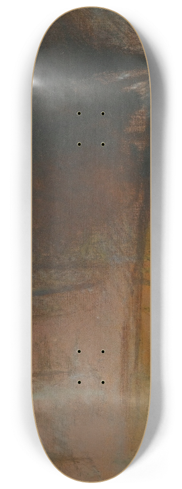 Ladislav Mednynszky - Snowy River At Sunset 8.25 inch art skate deck