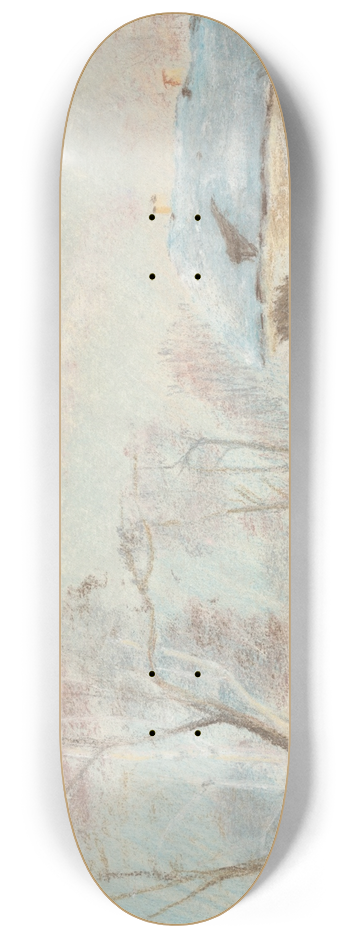 Ladislav Mednynszky - Winter Landscape 8.25 inch art skate deck