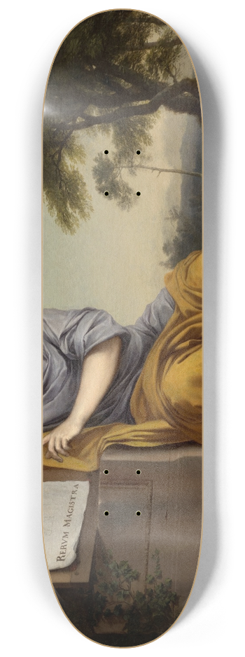 Laurent de la Hyre - Allegory of Scientific Experiment or Allegorical Figure of Geometry 8.25 inch art skate deck