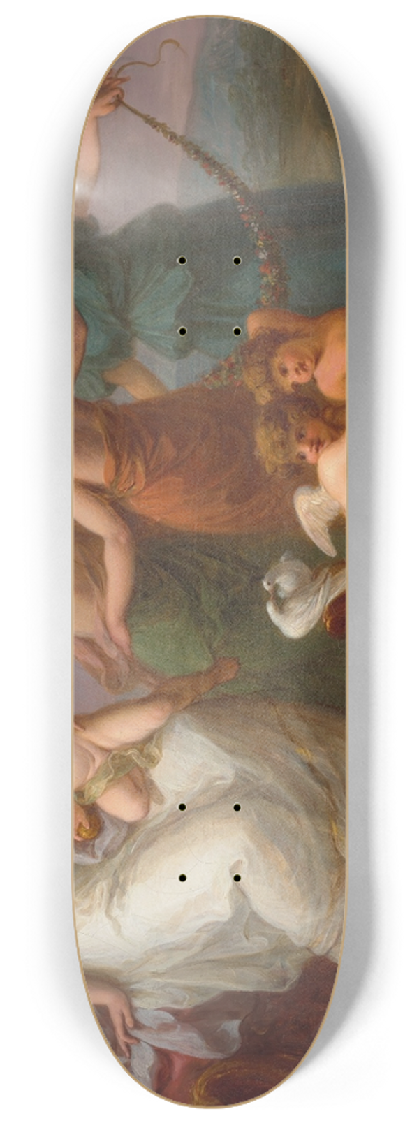 Angelica Kauffmann - The Triumph of Venus with the Three Graces 8.25 inch art skate deck
