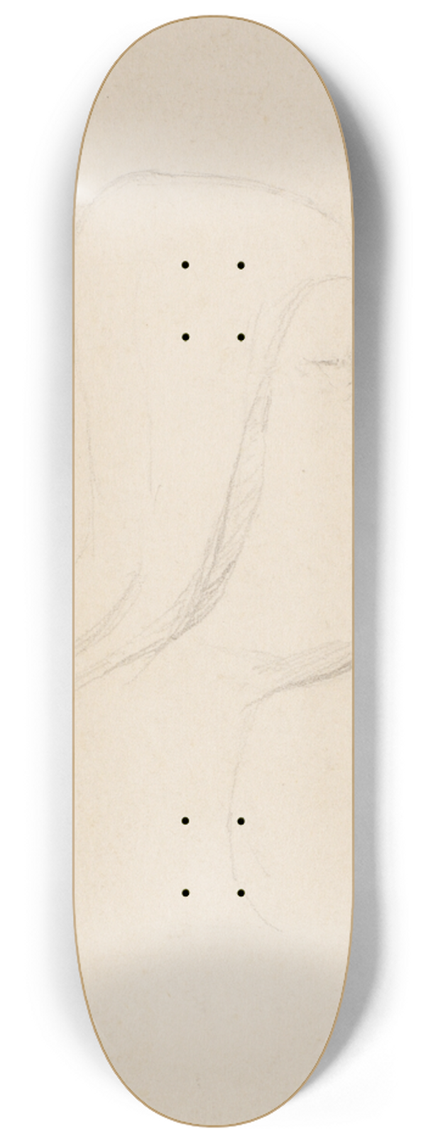 Laurits Andersen Ring - Studie efter Francesco Lauranas buste af Eleonora dAragona i museet i Palermo. Profil t.h. 8.25 inch art skate deck