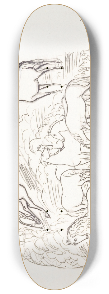 Leo Gestel - Schetsblad met paarden 8.25 inch art skate deck