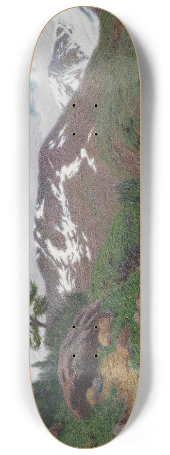 Angelo Morbelli - Paesaggio con larici 8.25 inch art skate deck