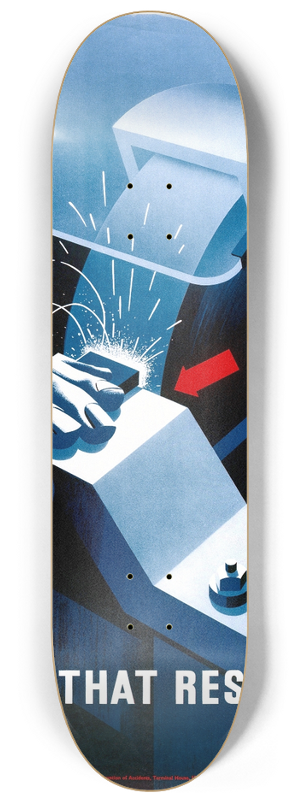 Leonard Cusden - Keep that rest up 8.25 inch art skate deck