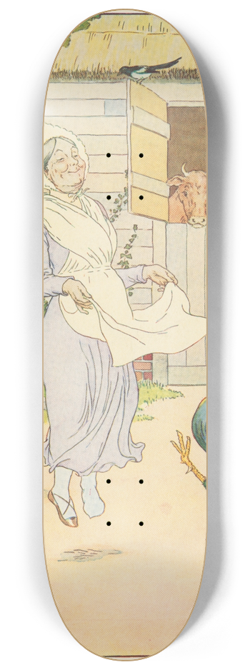 Leonard Leslie Brooke - Cock-a-doodle-doo. 8.25 inch art skate deck