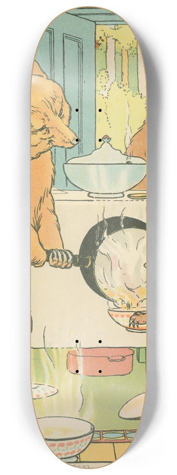 Leonard Leslie Brooke - The bears at home 8.25 inch art skate deck