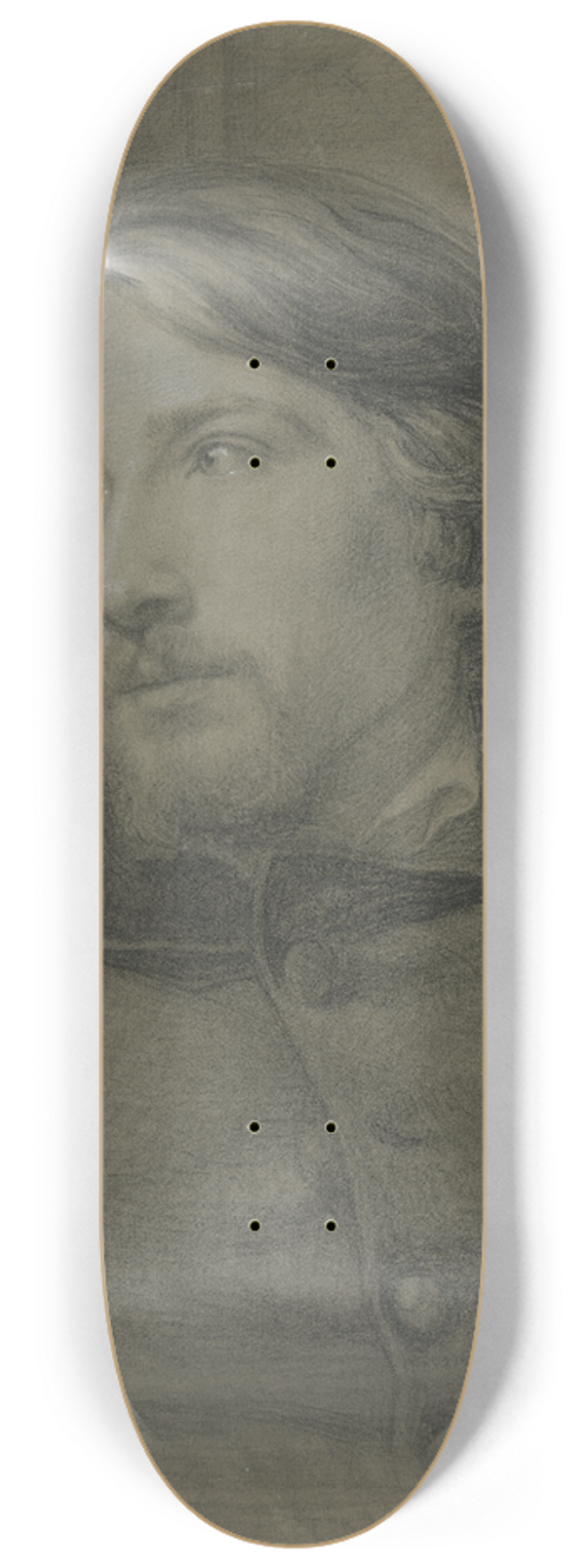 Angilbert Gbel - Bildnis des Frankfurter Kupferstechers Johann Eisenhardt 8.25 inch art skate deck