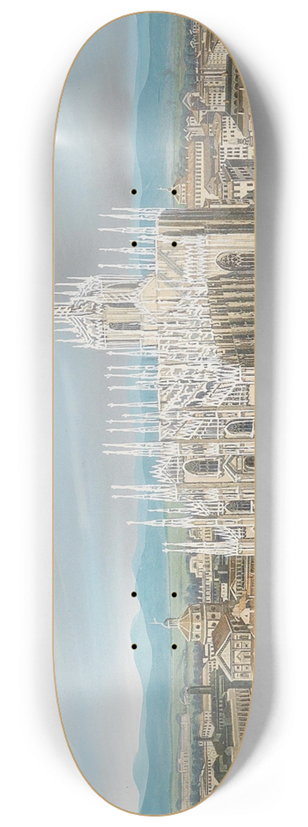 Leopoldo Calvi - Panorama von Mailand 8.25 inch art skate deck