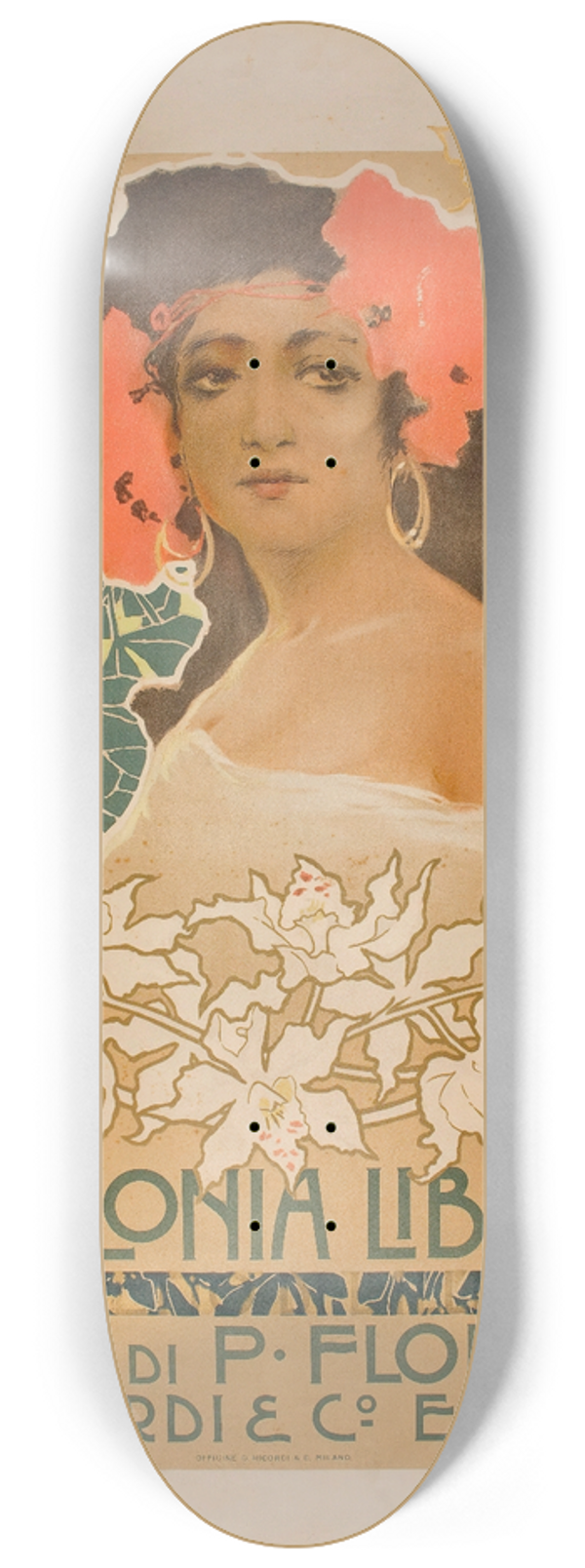 Leopoldo Metlicovitz - La Colonia Libera 8.25 inch art skate deck