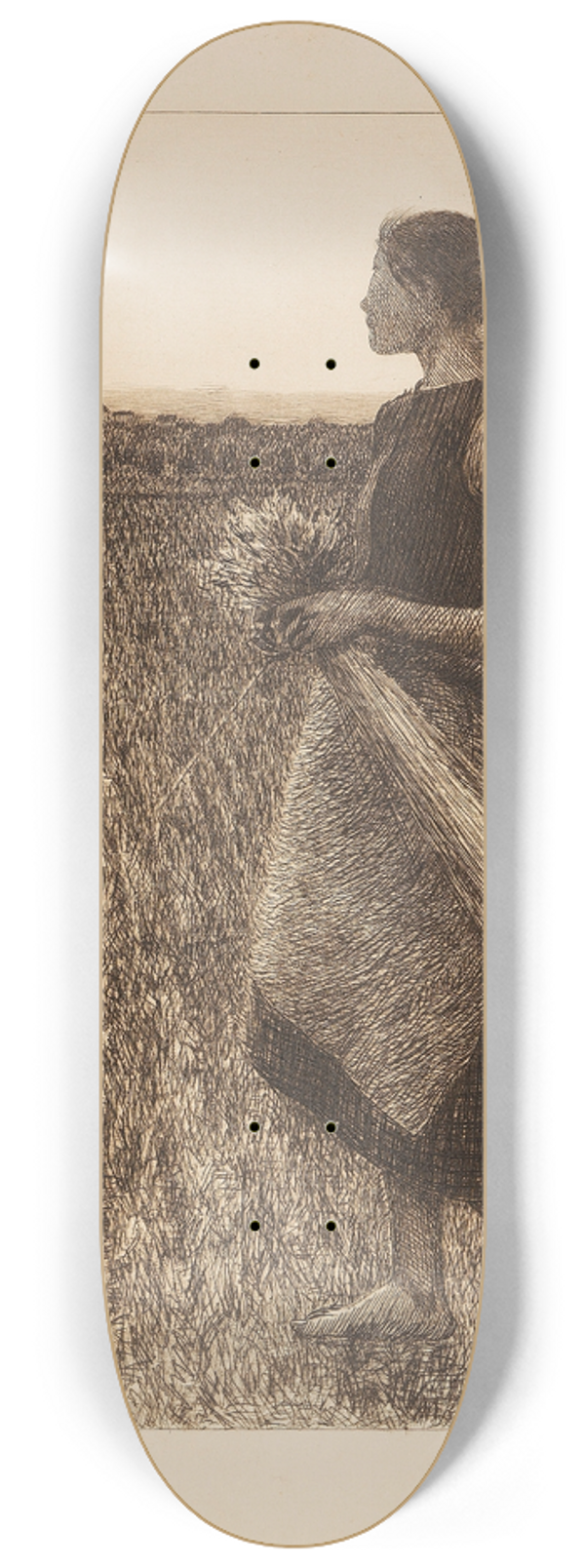 Leopold von Kalckreuth - Die hrenleserin 8.25 inch art skate deck