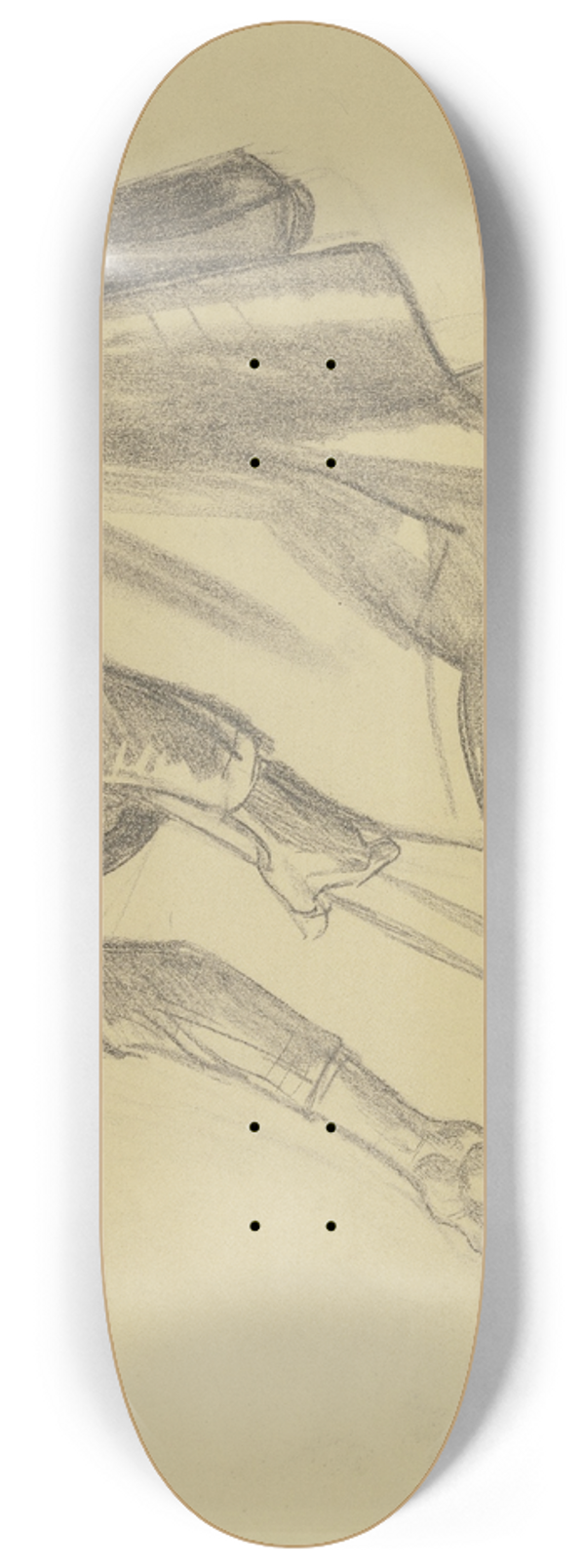 Leopold von Kalckreuth - Potato sower 8.25 inch art skate deck