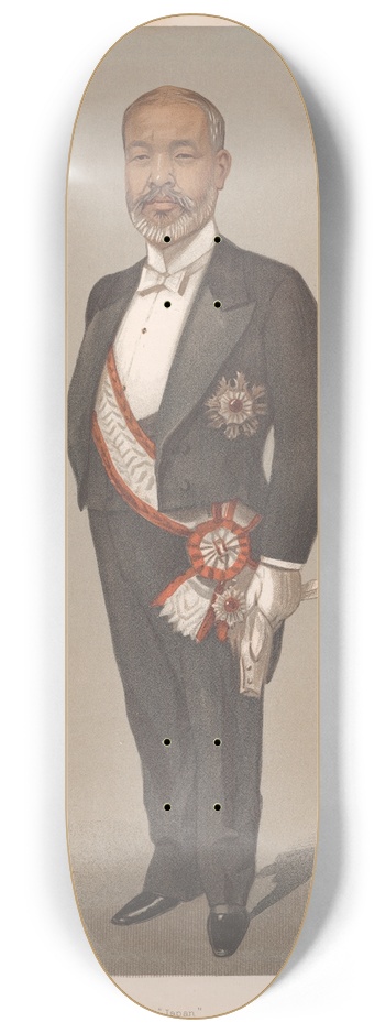 Leslie Matthew Ward - Ambassadors to England; Japan, The Viscount Tadasu Hayashi, 24 April 1902 8.25 inch art skate deck